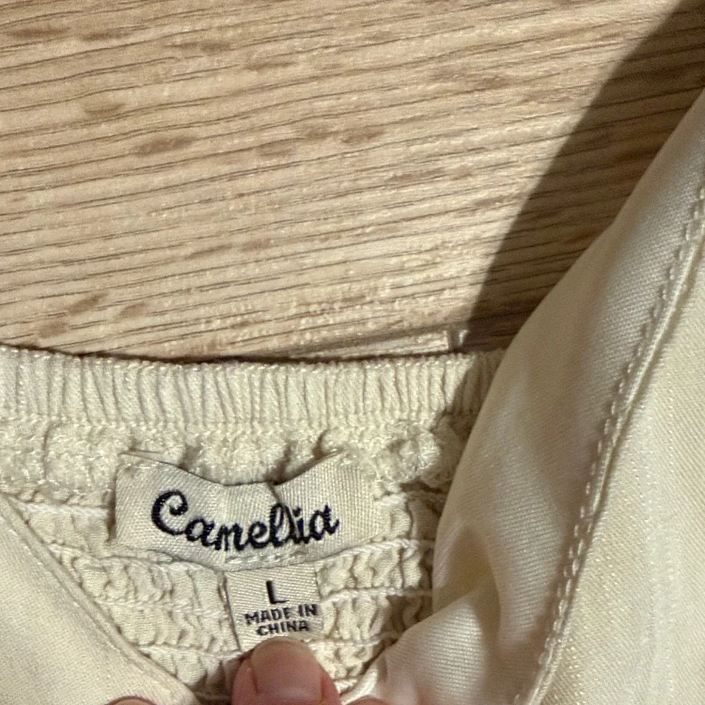 Cream Spaghetti Strap Dress - Picture 2 of 6
